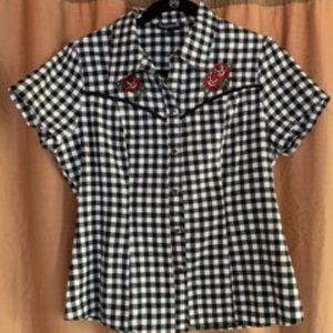 *SOURPUSS* Tattoo Roses Western Top